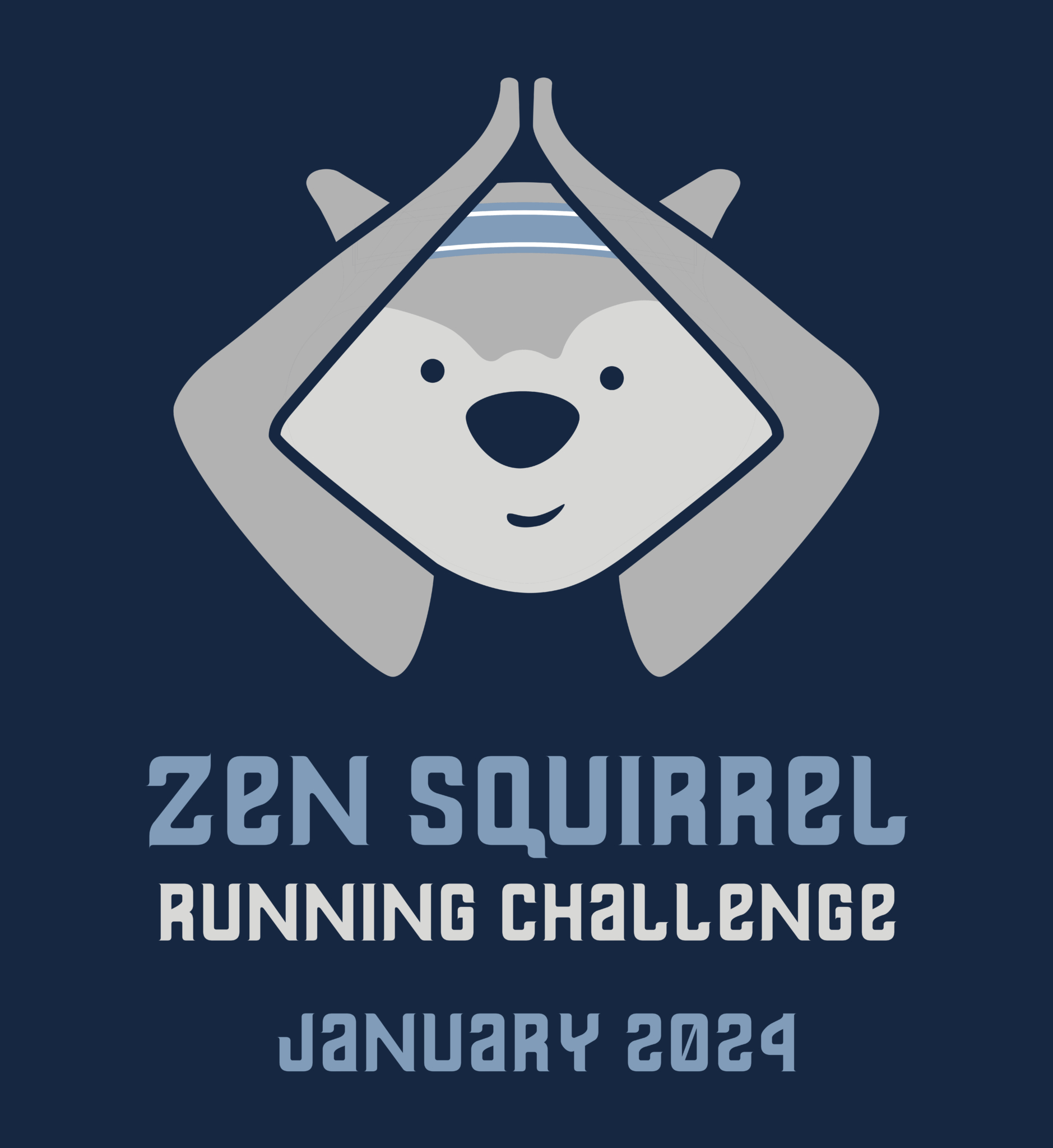 zen squirrel running challenge logo